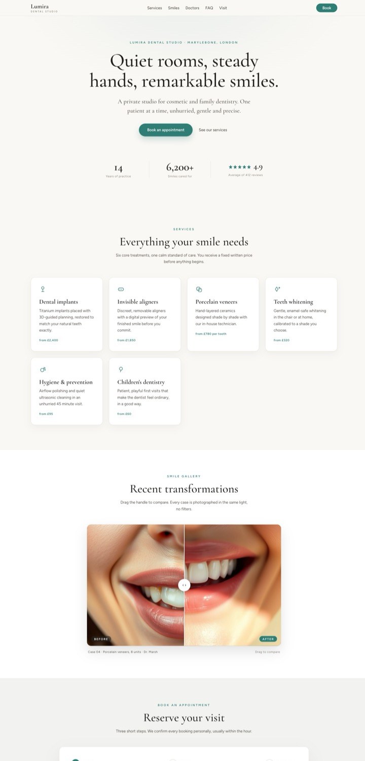 Basic package: a fast one page website with contact form