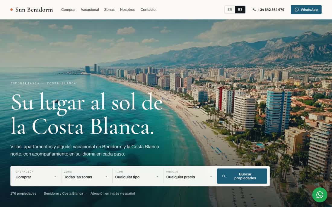 The same site in Spanish